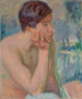 Förlorad i sina tankar - Magnus Enckell — vy av konstverket