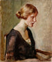 porträtt av fröken Barbara Lagerborg - Magnus Enckell — vy av konstverket