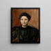 Portrait av skulptören Madeleine Jouvray - Magnus Enckell — inramlat konstverk på väggen