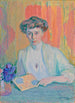 Portrait de Tyra Hasselblatt - Magnus Enckell — vy av konstverket