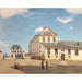 Reproduktion av målningen av Herr Henrys hus och fabrik - Jean-Baptiste-Camille Corot