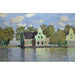 Reproduktion av målningen av hus vid floden Zaan - Claude Monet