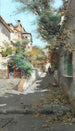 gatubild i Granada - Manuel García y Rodríguez — vy av konstverket
