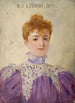 Jeanne Ludwig 1867-1898, medlem av Comédie-Française - Marcel Baschet — inramlat konstverk på väggen