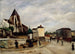 L'église Saint-Germain-de-Charonne, la place Saint-Blaise et la rue de Bagnolet - Marcel Leprin — vy av konstverket