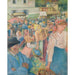 Reproduktion av målningen av marknaden för fjäderfä, Pontoise - Camille Pissarro
