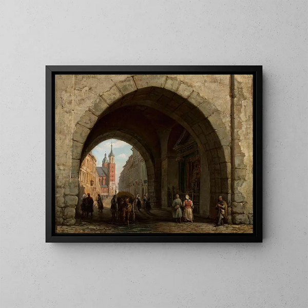 Porte de Saint-Florian à Cracovie - Marcin Zaleski — inramlat konstverk på väggen