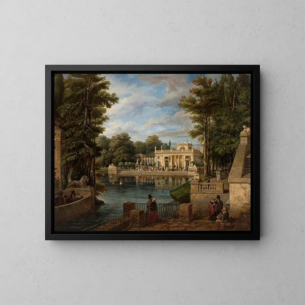 Vue du palais de Łazienki en été - Marcin Zaleski — inramlat konstverk på väggen