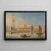 Venise, vy av Campanile, Saint-Marc-kolumnerna och Dogepalatset - Marco Grubas — inramlat konstverk på väggen