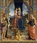 La Vierge et l'Enfant en trône avec les saints Jean-Baptiste et Lucie - Marco Palmezzano — vy av konstverket