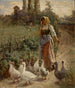 La gardeuse d'oies Picardie France - Margaret A. Rudisill — vy av konstverket