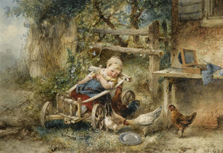 Mari ten Kate - Feeding the chickens.webp