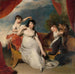 Maria Mathilda Bingham med två av sina barn - Sir Thomas Lawrence — visat i en interiör