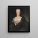 Porträtt av Teresa Agnese Doria di Ciri Marchesa del Maro 1721-1764 farfars mormor till Camillo Benso greve av Cavour - Maria Giovanna Clementi — inramlat konstverk på väggen