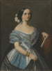 Julie Julia Mathilda Berwald, gift Kerhielm af Margrethelund 1822-1877, operasångerska - Maria Röhl — inramlat konstverk på väggen