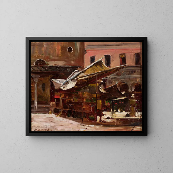 D'une foire à Venise en Italien - Marian Trzebiński — inramlat konstverk på väggen