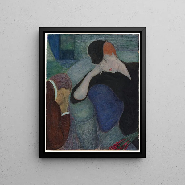 Marianne von Werefkin - interior with a seated couple.webp