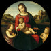 Marie med barnet Jean-Baptiste och ett heligt barn Madonna Terranuova - Raphael — visat i en interiör