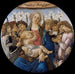 Marie med barnet och sjungande änglar - Sandro Botticelli — visat i en interiör
