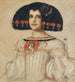 Marie, konstnärens dotter, i Velázquez-klänning - Franz von Stuck — vy av konstverket