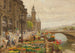 Quai aux Fleurs och Klocktornet - Marie-François Firmin-Girard — vy av konstverket