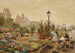 Quai aux Fleurs och rådhuset - Marie-François Firmin-Girard — vy av konstverket