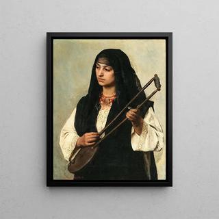 Marie Mller - Portrait of an Egyptian Woman with Tanbura.webp