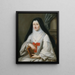 Madame de Montpeyroux abbéessa de Port-Royal de Paris 14:e arrondissement - Marie Parrocel — inramlat konstverk på väggen