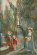 Eftermiddag i Colonna-trädgården - Marie Spartali Stillman — vy av konstverket