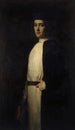 Porträtt av Caroline Segond-Weber 1867-1945 medlem av Comédie-Française i rollen som Danielo från La Reine Fiammette av Catulle Mendès - Marie Villedieu — vy av konstverket