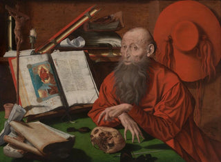 Saint Jérôme - Marinus van Reymerswaele — vy av konstverket