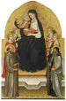 Madone och Barn Jesus med änglar och helgon Marie Madeleine François Dorothée och Antoine Abbe - Mariotto di Nardo — vy av konstverket