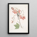 Långtidskonsttryck av Parus Americanus Gutture luteo La mésange à gorge jaune Acer Virginianum folio majore L'érable à fleurs rouges - Mark Catesby — inramlat konstverk på väggen