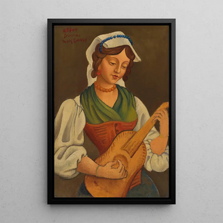 Mark Gertler - Girl with mandolin after Gino Severini.webp