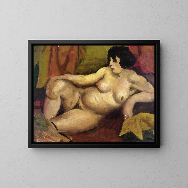 Nu liggande - Mark Gertler — inramlat konstverk på väggen