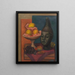 still life med Benins huvud - Mark Gertler — inramlat konstverk på väggen