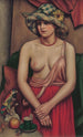 Le chapeau de paille - Mark Gertler — vy av konstverket