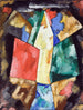 Abstraktion Blå Gul och Grön - Marsden Hartley — vy av konstverket