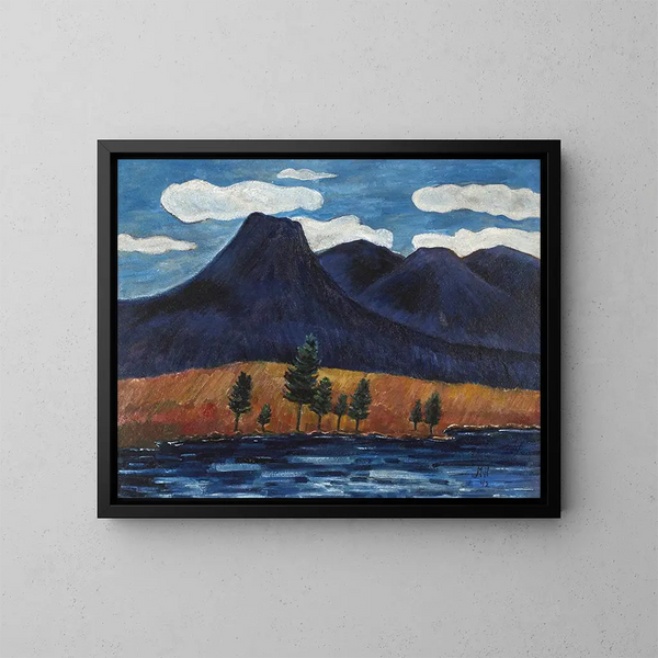 Landskap blå - Marsden Hartley — inramlat konstverk på väggen