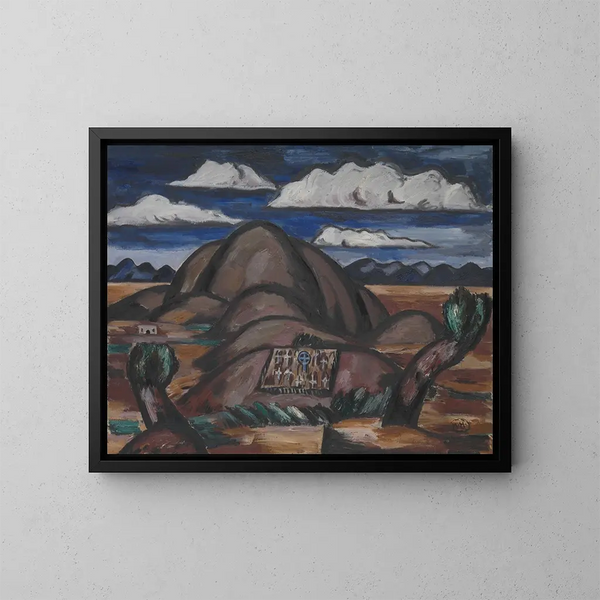 Cimetière du Nouveau-Mexique - Marsden Hartley — inramlat konstverk på väggen