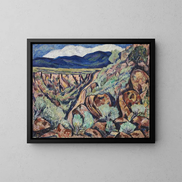 Landskap av New Mexico - Marsden Hartley — inramlat konstverk på väggen