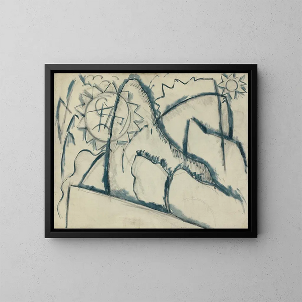 Peinture n° 8 - Marsden Hartley — inramlat konstverk på väggen