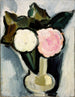 Blommor av rosor och vita i en vas - Marsden Hartley — vy av konstverket
