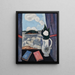 Fönster mot havet på sommaren - Marsden Hartley — inramlat konstverk på väggen