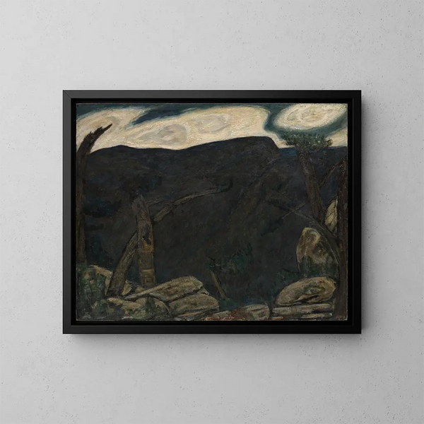 La Montagne Sombre n° 2 - Marsden Hartley — inramlat konstverk på väggen