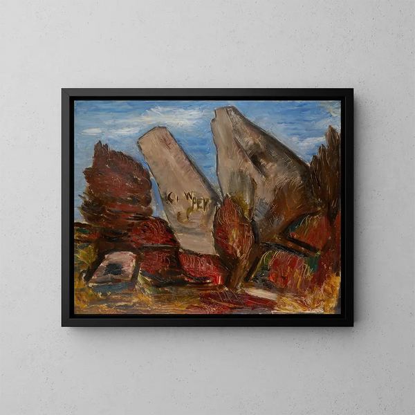 Mâchoire de baleine, Dogtown Common, Cape Ann, Massachusetts - Marsden Hartley — inramlat konstverk på väggen