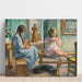 Reproduktion av målningen Marthe och Nono Cousant i ett interiör - Henri Lebasque