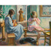 Reproduktion av målningen Marthe och Nono Cousant i ett interiör - Henri Lebasque