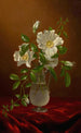 Roses Cherokee i en glasvas - Martin Johnson Heade — vy av konstverket