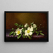 Roses Cherokee sur un tissu violet - Martin Johnson Heade — inramlat konstverk på väggen